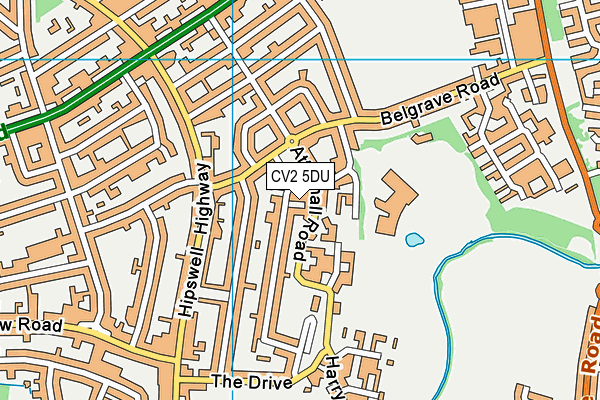 CV2 5DU map - OS VectorMap District (Ordnance Survey)