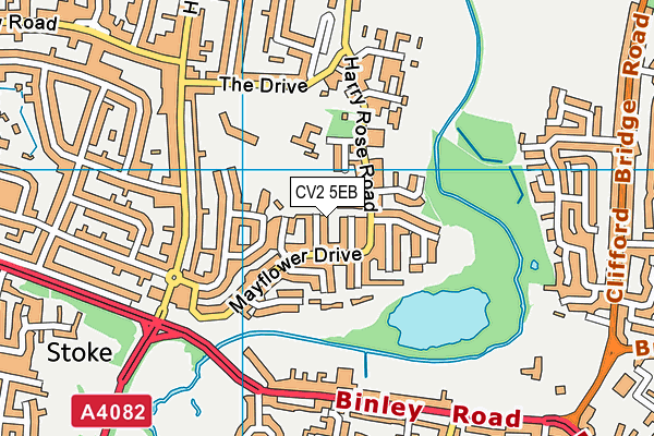 CV2 5EB map - OS VectorMap District (Ordnance Survey)