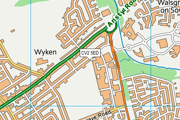 CV2 5ED map - OS VectorMap District (Ordnance Survey)