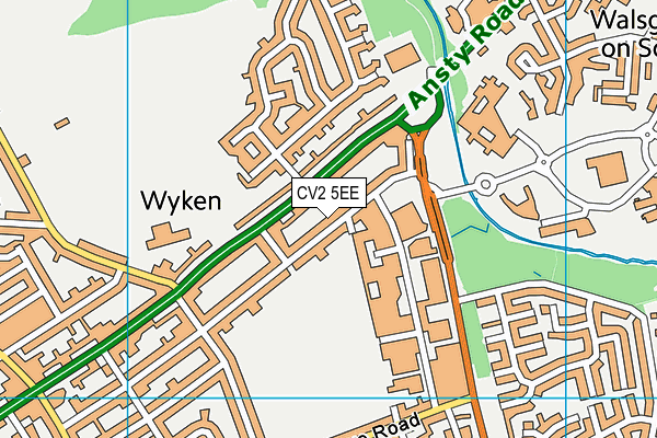 CV2 5EE map - OS VectorMap District (Ordnance Survey)