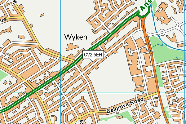 CV2 5EH map - OS VectorMap District (Ordnance Survey)