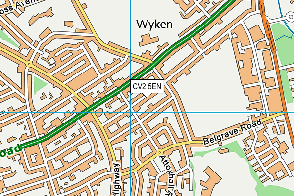 CV2 5EN map - OS VectorMap District (Ordnance Survey)