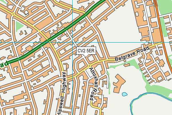 CV2 5ER map - OS VectorMap District (Ordnance Survey)