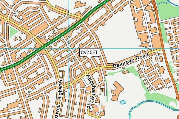 CV2 5ET map - OS VectorMap District (Ordnance Survey)