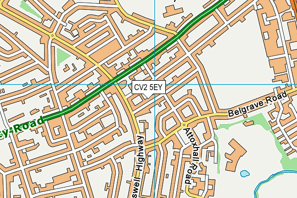 CV2 5EY map - OS VectorMap District (Ordnance Survey)