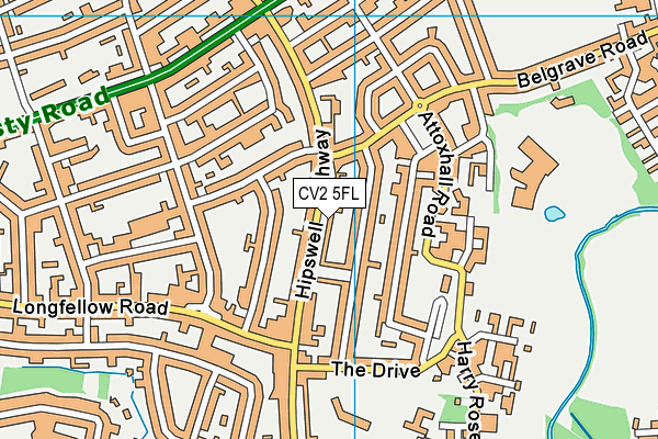 CV2 5FL map - OS VectorMap District (Ordnance Survey)