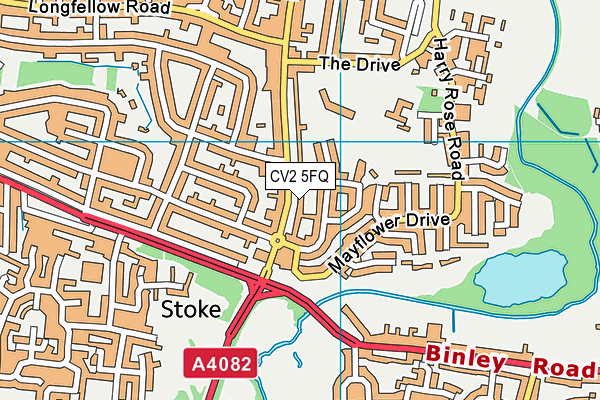 CV2 5FQ map - OS VectorMap District (Ordnance Survey)