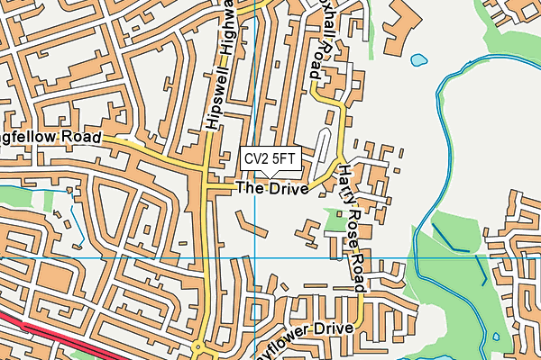 CV2 5FT map - OS VectorMap District (Ordnance Survey)