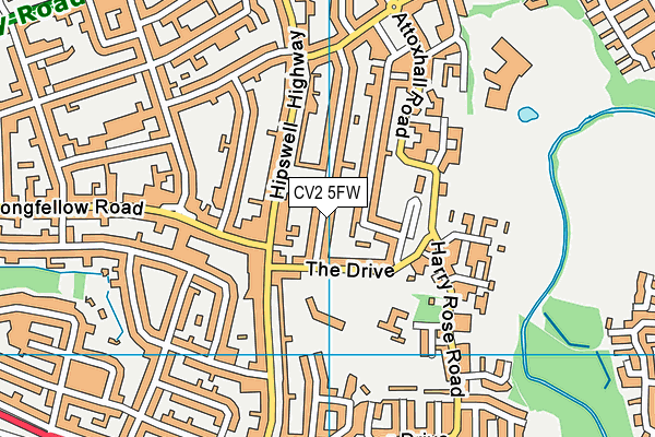 CV2 5FW map - OS VectorMap District (Ordnance Survey)