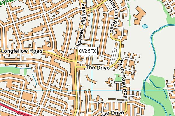 CV2 5FX map - OS VectorMap District (Ordnance Survey)