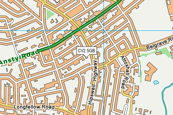 CV2 5GB map - OS VectorMap District (Ordnance Survey)