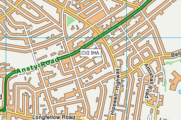 CV2 5HA map - OS VectorMap District (Ordnance Survey)