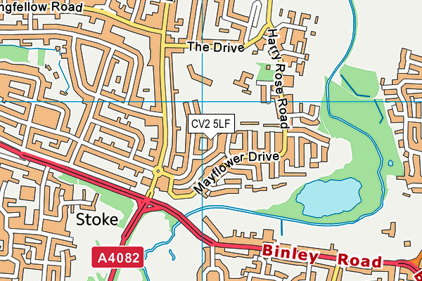 CV2 5LF map - OS VectorMap District (Ordnance Survey)