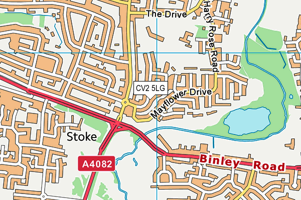 CV2 5LG map - OS VectorMap District (Ordnance Survey)