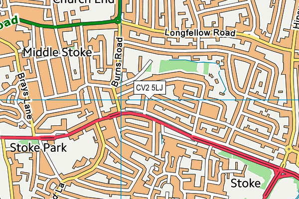 CV2 5LJ map - OS VectorMap District (Ordnance Survey)