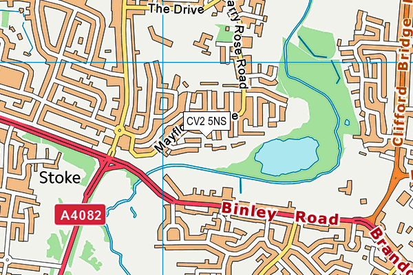 CV2 5NS map - OS VectorMap District (Ordnance Survey)