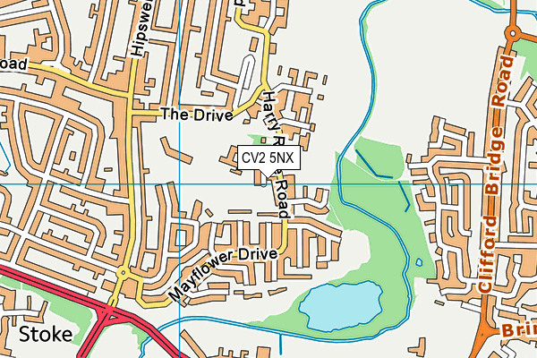 CV2 5NX map - OS VectorMap District (Ordnance Survey)