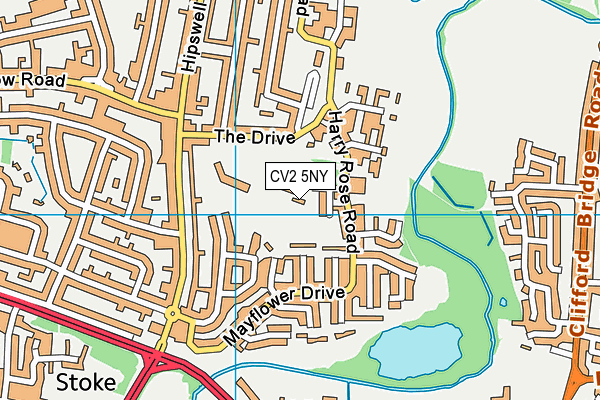CV2 5NY map - OS VectorMap District (Ordnance Survey)