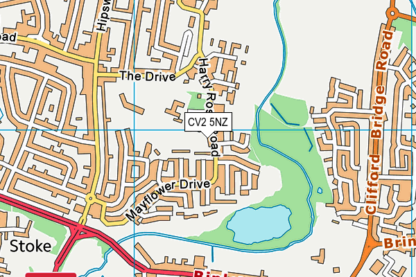 CV2 5NZ map - OS VectorMap District (Ordnance Survey)