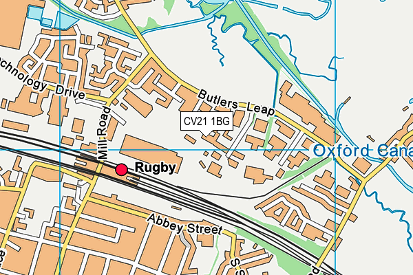 CV21 1BG map - OS VectorMap District (Ordnance Survey)