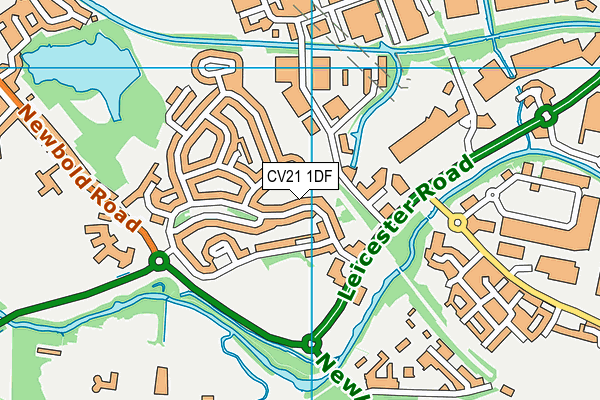 CV21 1DF map - OS VectorMap District (Ordnance Survey)