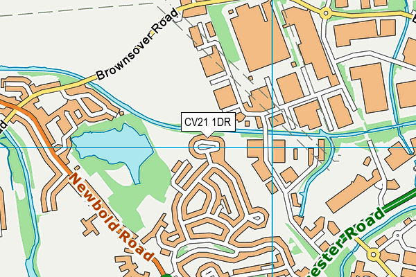 CV21 1DR map - OS VectorMap District (Ordnance Survey)
