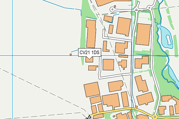 CV21 1DS map - OS VectorMap District (Ordnance Survey)