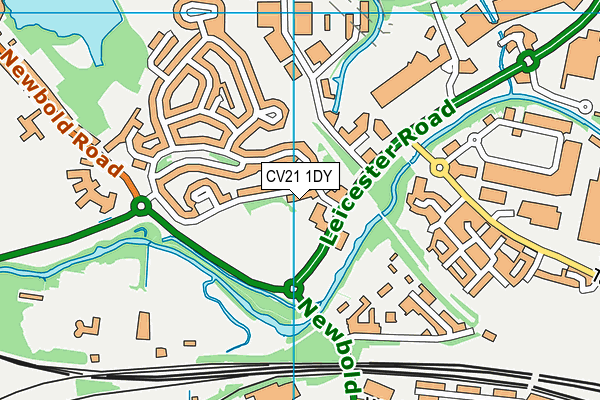 Avon Mill Recreation Ground map (CV21 1DY) - OS VectorMap District (Ordnance Survey)