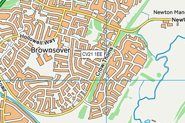 CV21 1EE map - OS VectorMap District (Ordnance Survey)
