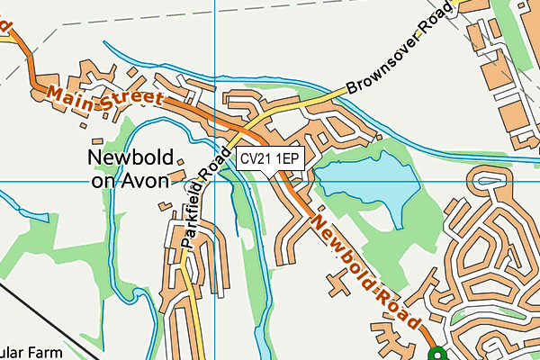 CV21 1EP map - OS VectorMap District (Ordnance Survey)