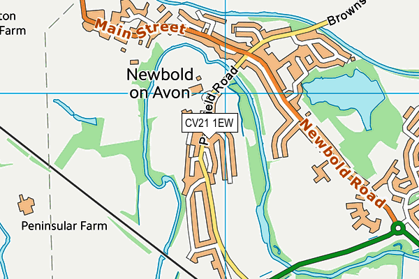 CV21 1EW map - OS VectorMap District (Ordnance Survey)