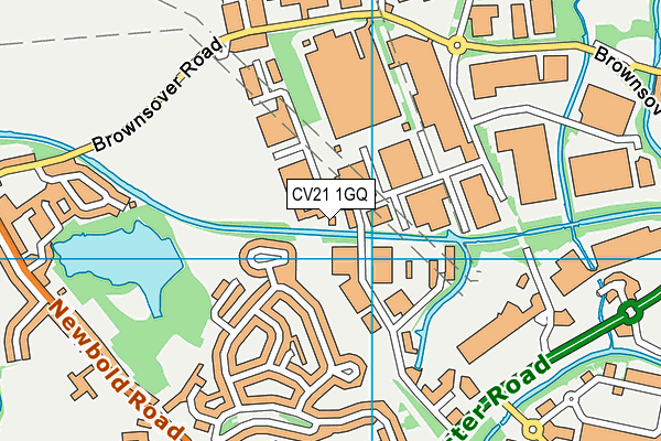 CV21 1GQ map - OS VectorMap District (Ordnance Survey)
