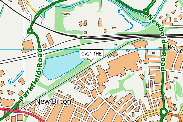 CV21 1HE map - OS VectorMap District (Ordnance Survey)