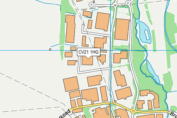 CV21 1HG map - OS VectorMap District (Ordnance Survey)