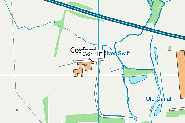CV21 1HT map - OS VectorMap District (Ordnance Survey)