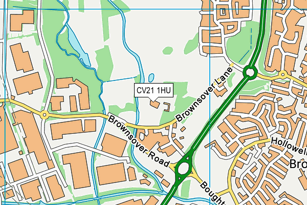 CV21 1HU map - OS VectorMap District (Ordnance Survey)