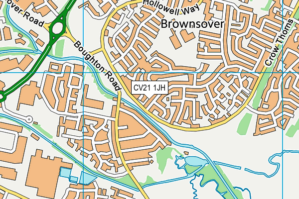 CV21 1JH map - OS VectorMap District (Ordnance Survey)
