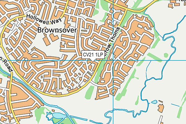 CV21 1LP map - OS VectorMap District (Ordnance Survey)