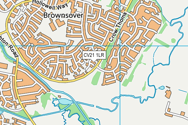 CV21 1LR map - OS VectorMap District (Ordnance Survey)