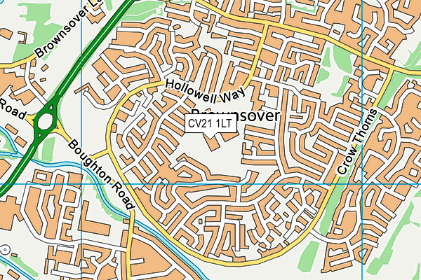 Boughton Leigh Junior School map (CV21 1LT) - OS VectorMap District (Ordnance Survey)