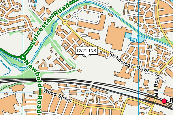 CV21 1NS map - OS VectorMap District (Ordnance Survey)