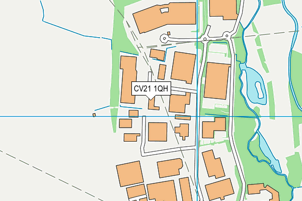 CV21 1QH map - OS VectorMap District (Ordnance Survey)