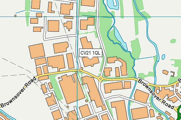CV21 1QL map - OS VectorMap District (Ordnance Survey)