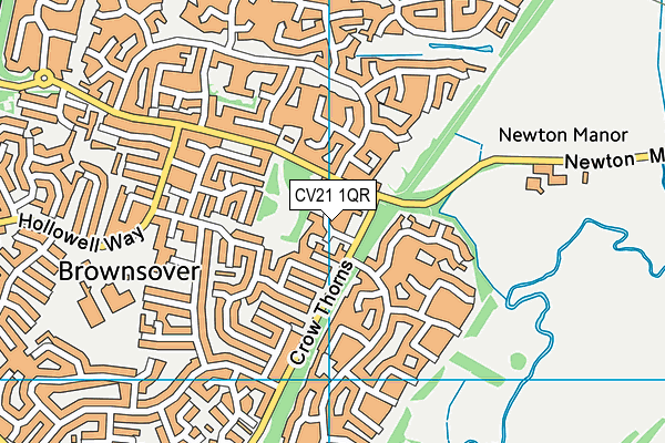 CV21 1QR map - OS VectorMap District (Ordnance Survey)