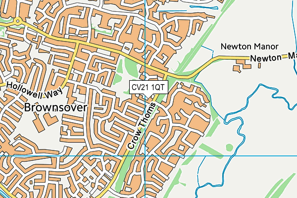 CV21 1QT map - OS VectorMap District (Ordnance Survey)