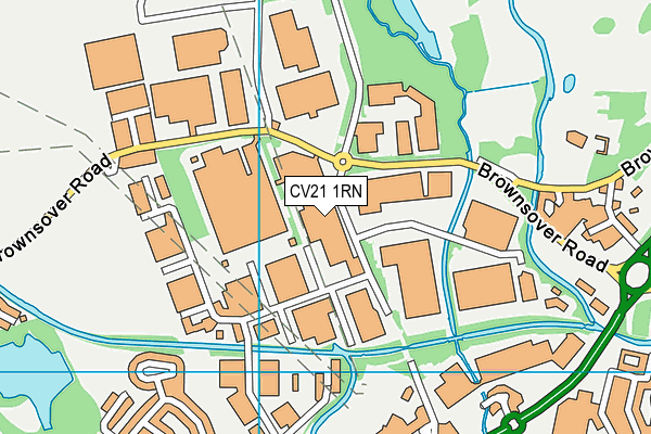 CV21 1RN map - OS VectorMap District (Ordnance Survey)