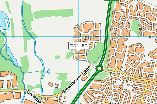 CV21 1RQ map - OS VectorMap District (Ordnance Survey)