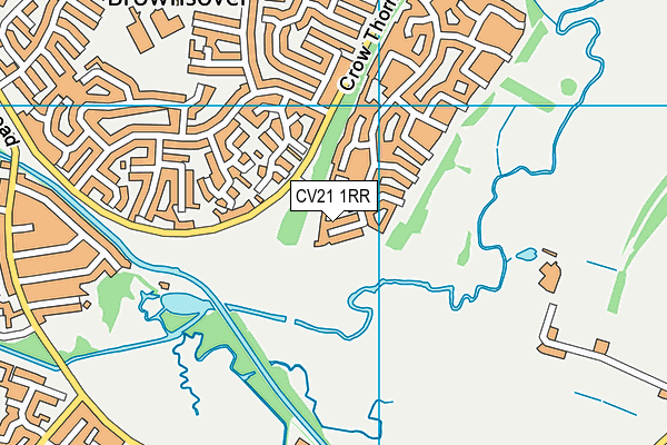 CV21 1RR map - OS VectorMap District (Ordnance Survey)