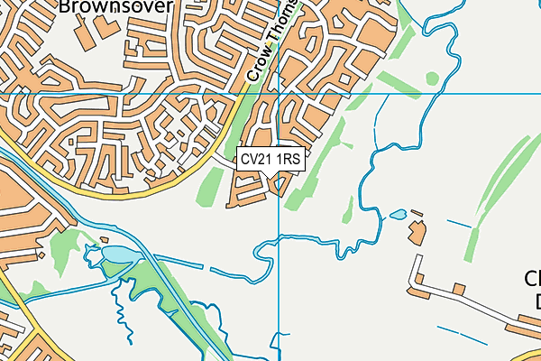CV21 1RS map - OS VectorMap District (Ordnance Survey)
