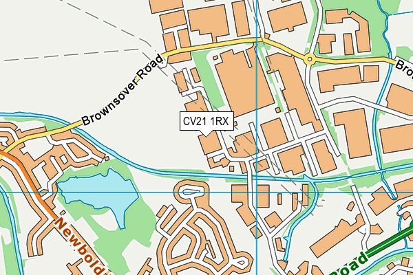 CV21 1RX map - OS VectorMap District (Ordnance Survey)